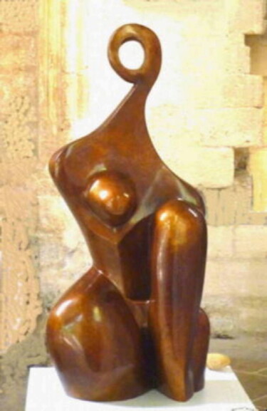 Sculpture titled "CUBIST'ELLE  Bronze…" by Sonia Mandel, Original Artwork, Metals