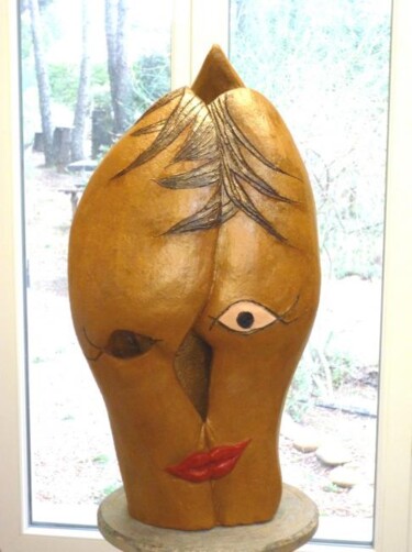 Sculpture titled "DOUBLE FACE N°1 Ter…" by Sonia Mandel, Original Artwork, Casting