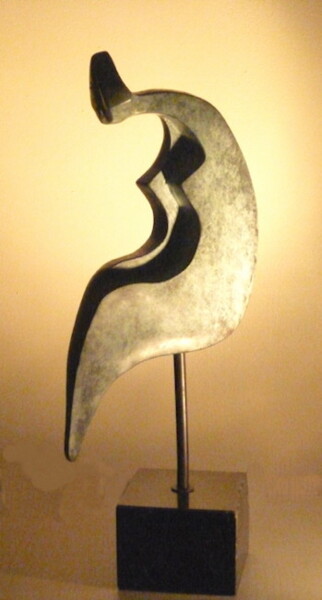 Sculpture intitulée "CLAIR DE LUNE  Bron…" par Sonia Mandel, Œuvre d'art originale, Métaux