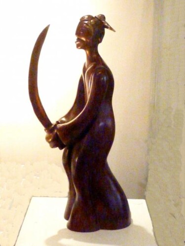 Sculptuur getiteld "LE SAMOURAÏ  Bronze…" door Sonia Mandel, Origineel Kunstwerk, Metalen