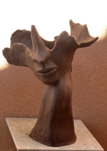 Скульптура под названием "MASQUE DON GIOVANNI…" - Sonia Mandel, Подлинное произведение искусства, Терракота