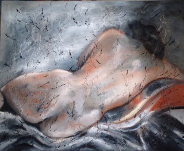 Pintura titulada "Nu allongé" por S.Metge, Obra de arte original, Oleo