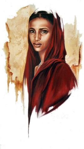 Peinture intitulée "Rouge Sahara" par Sonia Privat, Œuvre d'art originale, Huile