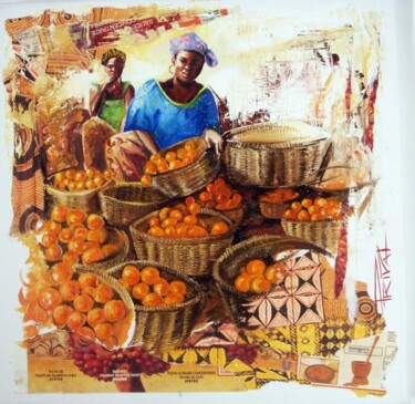 Peinture intitulée "Fruits du soleil" par Sonia Privat, Œuvre d'art originale, Huile