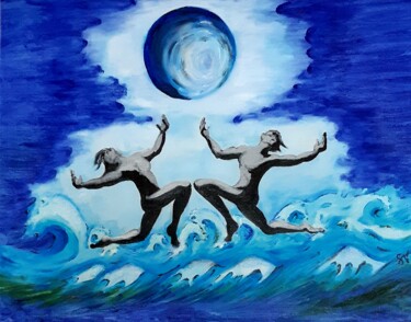 Peinture intitulée "Alors on danse" par Sonia Verin, Œuvre d'art originale, Huile