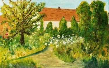 Peinture intitulée " Jardin de Saint-Hi…" par Sonia Goutte, Œuvre d'art originale