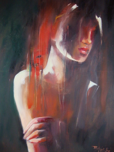 Peinture intitulée "SADNESS II" par Sonja Brzak, Œuvre d'art originale, Huile