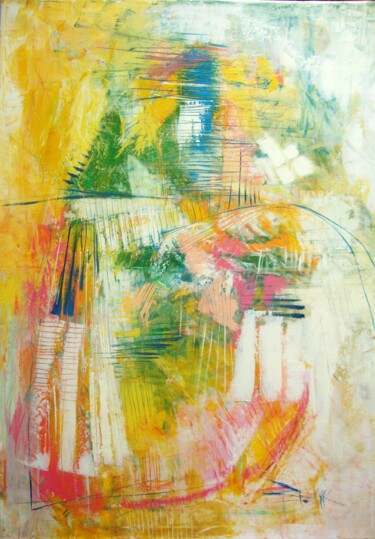 Картина под названием "SPRING" - Sonja Brzak, Подлинное произведение искусства, Масло
