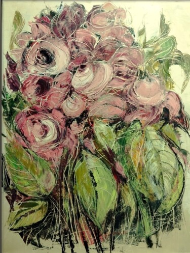 Ζωγραφική με τίτλο "ROSES" από Sonja Brzak, Αυθεντικά έργα τέχνης, Λάδι