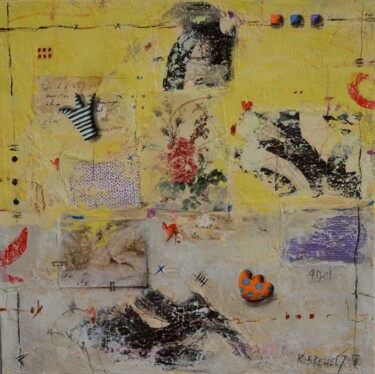 Картина под названием "1079" - Sonja Kobrehel, Подлинное произведение искусства, Акрил Установлен на Деревянная рама для нос…
