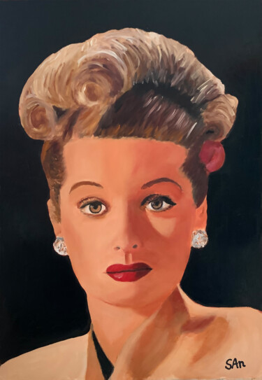 Malerei mit dem Titel "Lucille" von Sonny Andersson, Original-Kunstwerk, Öl