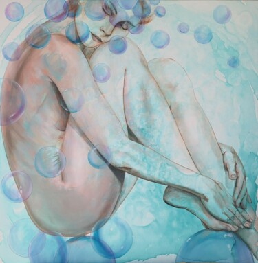 Schilderij getiteld ""Soap-bubbles-4"" door Sonny Insinna, Origineel Kunstwerk, Inkt