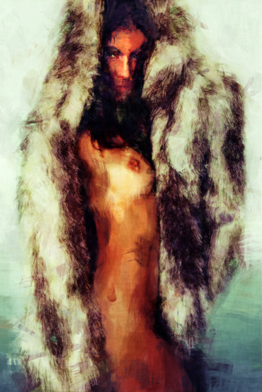 Pittura intitolato "FOURRURE (nude erot…" da Soontou Baarn, Opera d'arte originale, Pittura digitale