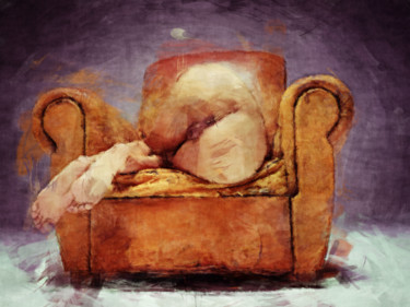 Pintura titulada "SLEEPING (nude erot…" por Soontou Baarn, Obra de arte original, Pintura Digital
