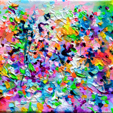 Painting titled "'' Abstract Summer…" by Roxana Gabriela Soos, Original Artwork, Acrylic