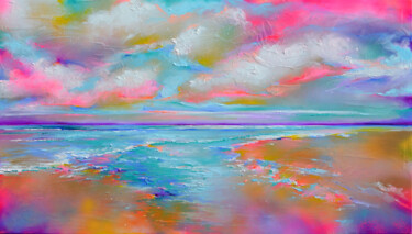 Peinture intitulée "'New Horizon 176'" par Roxana Gabriela Soos, Œuvre d'art originale, Acrylique