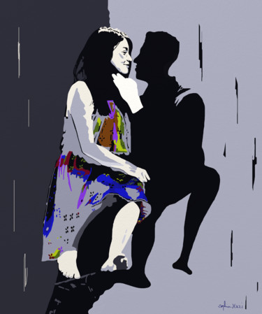 Arts numériques intitulée "Mon amour te revient" par Sophia Hazi, Œuvre d'art originale, Peinture numérique