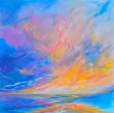 Картина под названием "Sky Dreams" - Sophia Kühn, Подлинное произведение искусства, Акрил