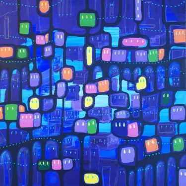 Painting titled "City 02" by Sophie Ackermann, Original Artwork, Acrylic