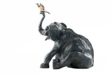 Sculpture titled "Elever / Raise" by Sophie Barut, Original Artwork, Bronze