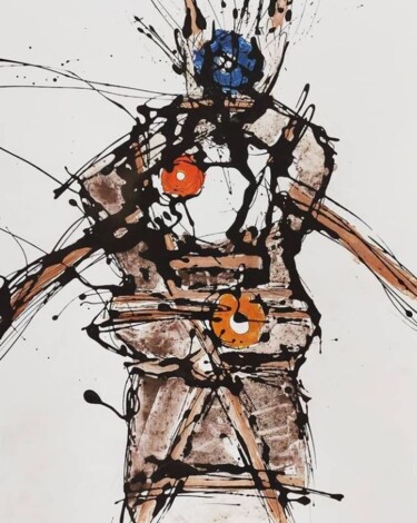 Pintura titulada "Shibari" por Sophie Bazy, Obra de arte original, Cera