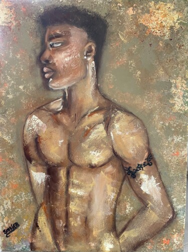 Pittura intitolato "El hombre deportivo" da Sophie Bouriche, Opera d'arte originale, Olio
