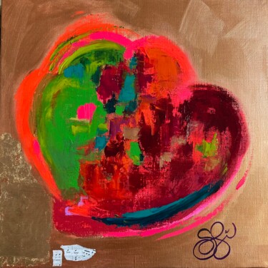 Картина под названием "Amore" - Sophie Defebvre, Подлинное произведение искусства, Масло Установлен на Деревянная рама для н…