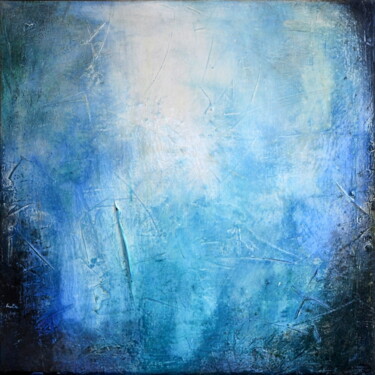 Painting titled ""Abysses"" by Sophie Duplain, Original Artwork, Oil Mounted on Wood Stretcher frame