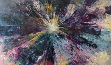 "Chaos in the space" başlıklı Tablo Sophie Gaiardo tarafından, Orijinal sanat, Petrol Ahşap Sedye çerçevesi üzerine monte ed…