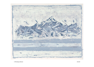"L'Himalaya blessée" başlıklı Tablo Sophie Gerin tarafından, Orijinal sanat, Petrol Ahşap panel üzerine monte edilmiş