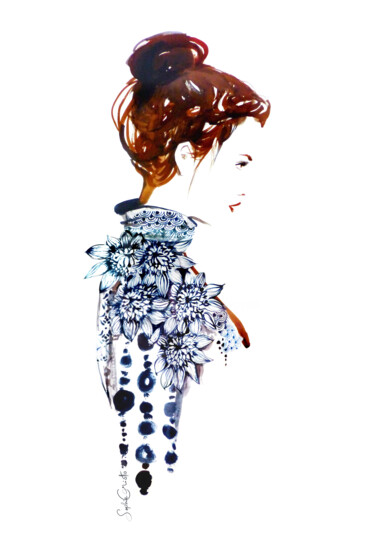 「Anna.jpg」というタイトルの絵画 Sophie Griottoによって, オリジナルのアートワーク, インク