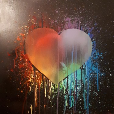 Peinture intitulée "Love" par Sophie Haldi, Œuvre d'art originale, Acrylique