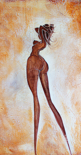 Pintura titulada "Ina" por Sophie Mathieu, Obra de arte original, Acrílico Montado en Bastidor de camilla de madera