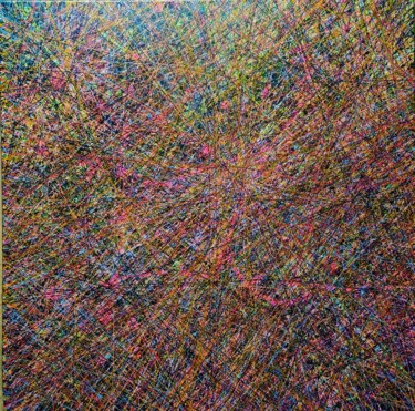 Картина под названием "Sous la surface" - Sophie Nigen, Подлинное произведение искусства, Акрил Установлен на Деревянная рам…