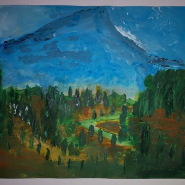 Pittura intitolato "Hommage à Cézanne" da Sophie Sery Feutry, Opera d'arte originale, Acrilico