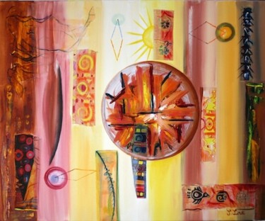 Peinture intitulée "Energie solaire" par Sophie Sirot, Œuvre d'art originale, Huile