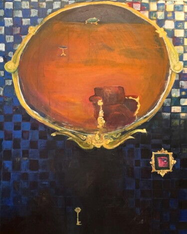 Painting titled "The mirror" by Sophie Skripko, Original Artwork, Acrylic