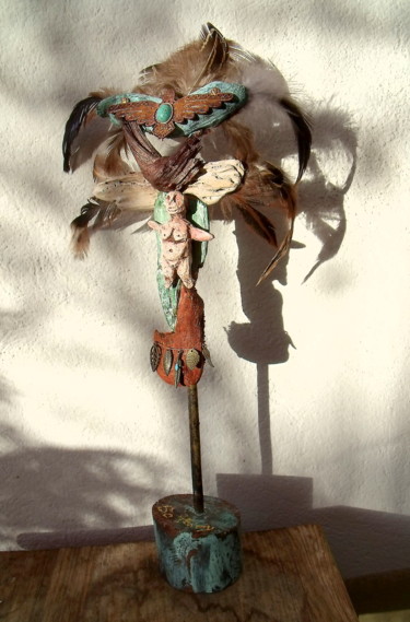 Sculpture titled "Sculpture, mât toté…" by Sophie Thiry, Original Artwork
