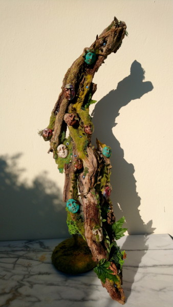 Sculpture titled ""Le petit peuple pl…" by Sophie Thiry, Original Artwork, Ceramics