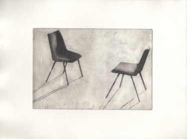 Gravures & estampes intitulée "Two Chairs" par Sophie Cordery, Œuvre d'art originale