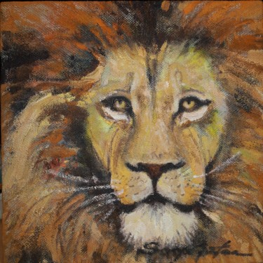 Peinture intitulée "LEON" par Soraya Quintana Quiñones, Œuvre d'art originale, Acrylique Monté sur Châssis en bois