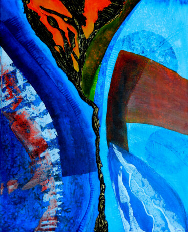 Картина под названием "Tree of life" - Sorin Niculae Lazar, Подлинное произведение искусства, Акрил Установлен на Деревянная…