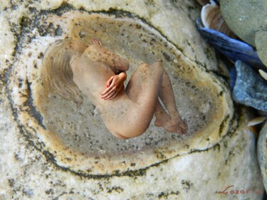Digitale Kunst getiteld "girl-stone-ring" door Sorin Niculae Lazar, Origineel Kunstwerk, Foto Montage