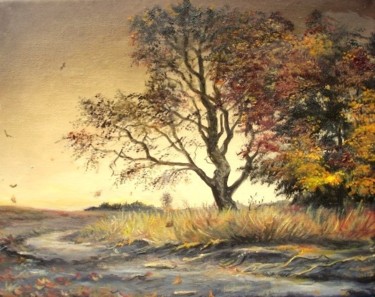 Peinture intitulée "Autumn - French Sim…" par Sorinapostolescu, Œuvre d'art originale, Huile