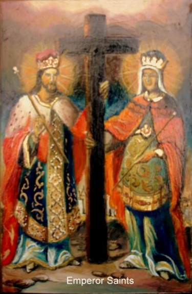 "Emperor Saints" başlıklı Tablo Sorinapostolescu tarafından, Orijinal sanat, Petrol