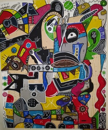 Malerei mit dem Titel "Le voyage" von Soufart, Original-Kunstwerk, Acryl