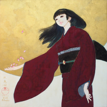 Peinture intitulée "hanachirashi ver1 (…" par Souske, Œuvre d'art originale, Autre