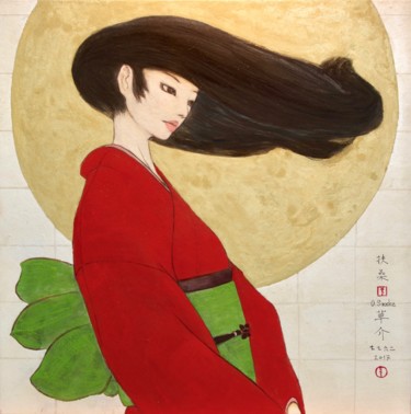 Pittura intitolato "haru-arashi ( Tempê…" da Souske, Opera d'arte originale, Altro
