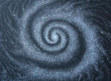 Картина под названием "Mysterious spiral g…" - Space Oleandr, Подлинное произведение искусства, Акрил Установлен на Деревянн…