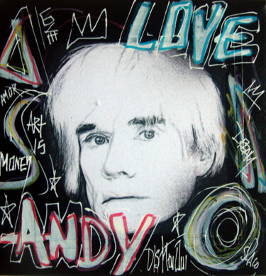 Peinture intitulée "SPACO Andy Warhol,…" par Spaco, Œuvre d'art originale, Collages